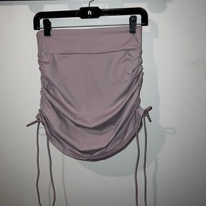 HALARA ruched spandex skirt with shorts, 2nd pic is more the color (lilac) NWOT